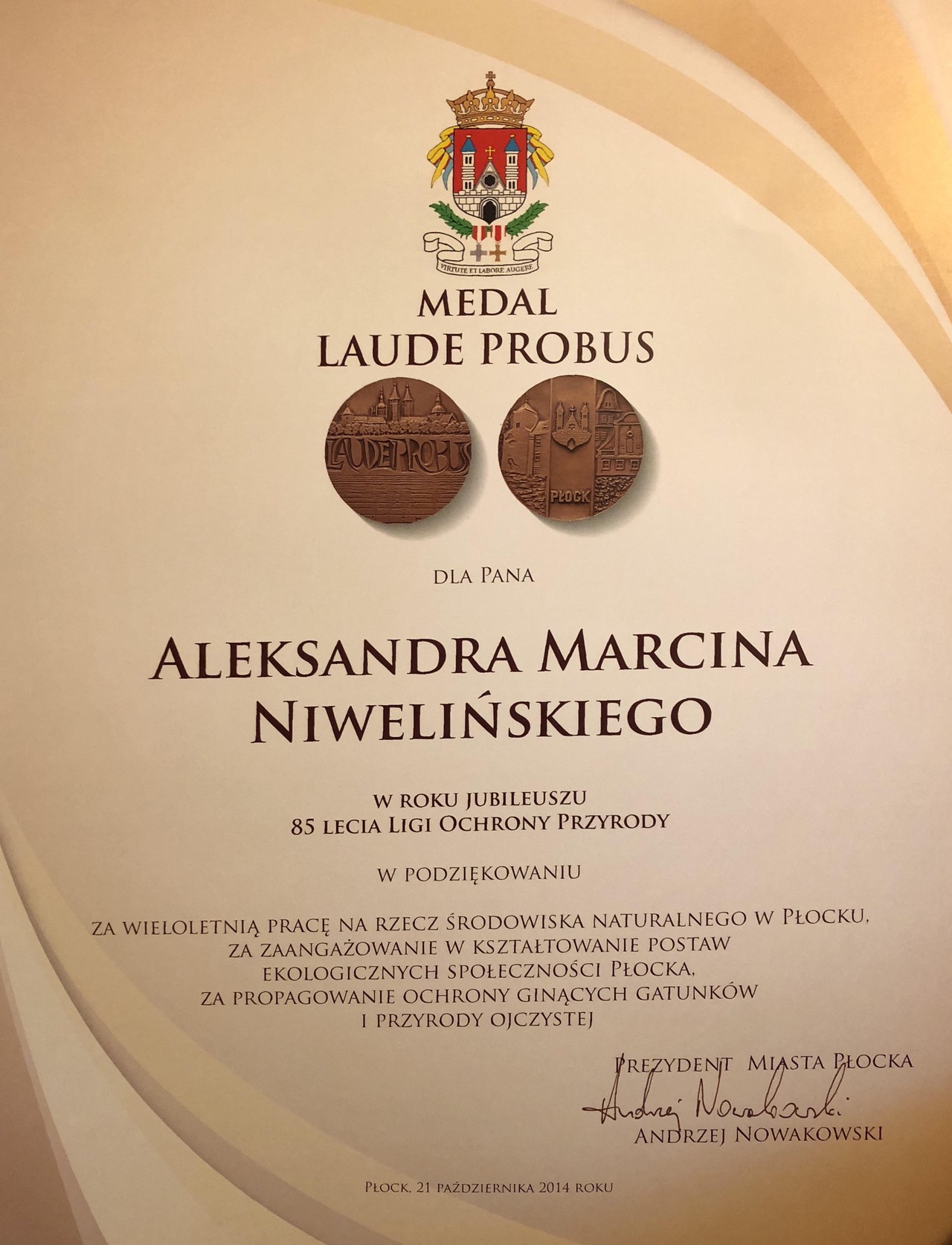 Medal Laude Probus